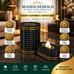 Luxury Marble Dustbin & Tissue Box Set