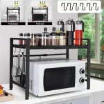 Adjustable Microwave Oven Stand & Rack Storage Organizer - Image 3