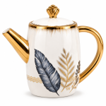 Premium Ceramic Tea Set with Gold Finish - Image 2