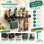 Wall Mounted Multifunctional Kitchen Storage Rack by MA Household