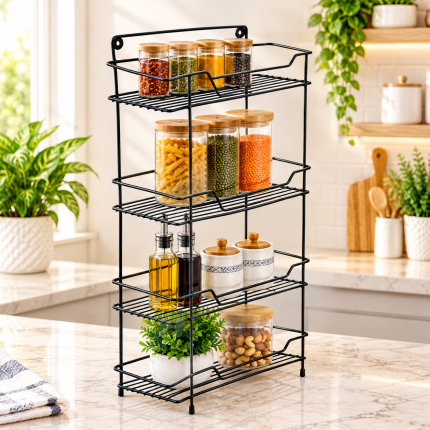 4-Tier Steel Kitchen Storage Rack by MA Household