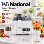 National WB-176NR-800 3-in-1 Juicer Blender Grinder with 100% Copper Motor