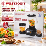 Westpoint WF-9491 Deluxe 3-in-1 Blender, Grinder & Chopper